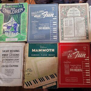 Vintage Piano Sheet Music Lot 8 Bach Beethoven Schubert Schumann Czerny Kuhlau